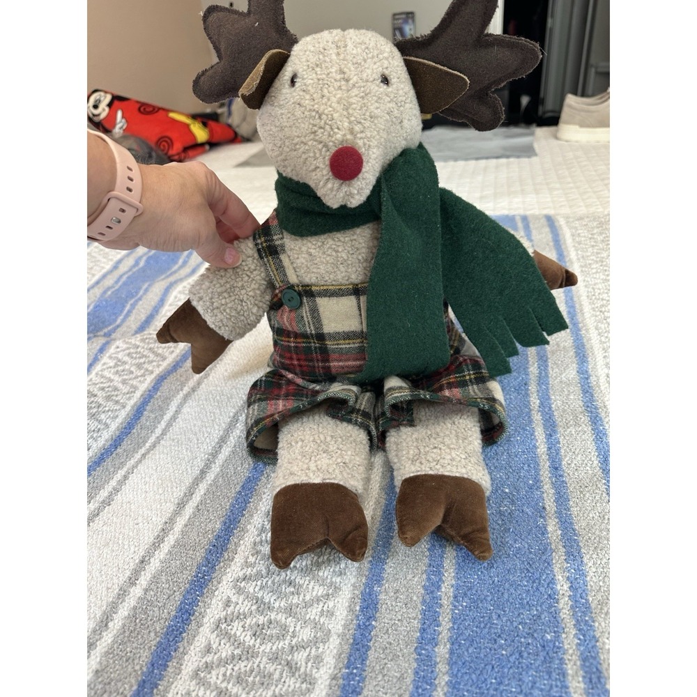 Woof‎ & Poof Plush Reindeer Christmas Decor Stuffed Holiday Figure